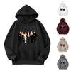 Fashion Casual Long Sleeved Letter Printing Loose Pullover With Rope Hoodie