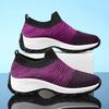 New Trendy Women's Mesh Casual Shoes with Slope Heels Tennis Sports Breathable Hiking Comfortable Woman Shoes Zapatos De Mujer