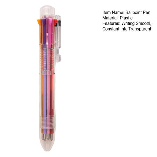 Отличная многоцелевая пластиковая 8-цветная гелевая ручка нажимного типа, школьные принадлежности, шариковая ручка