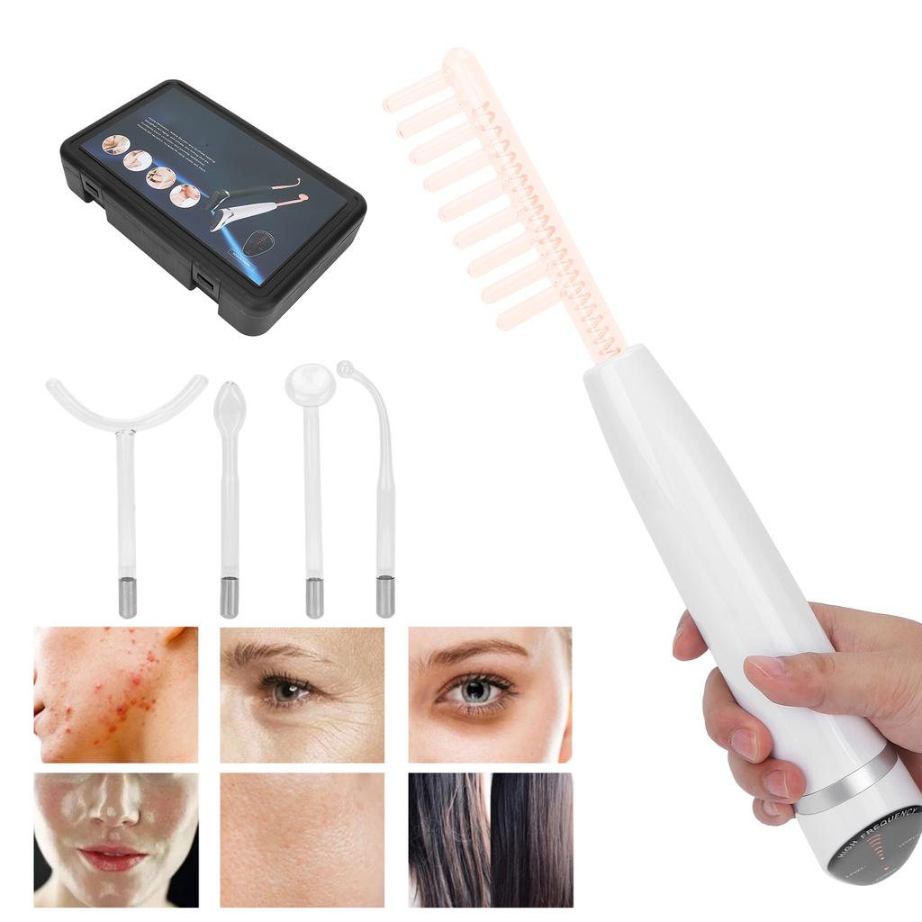 High Frequency Skin Therapy Wand Machine Portable Wrinkle Reducing Anti Aging Skin Tightening Device