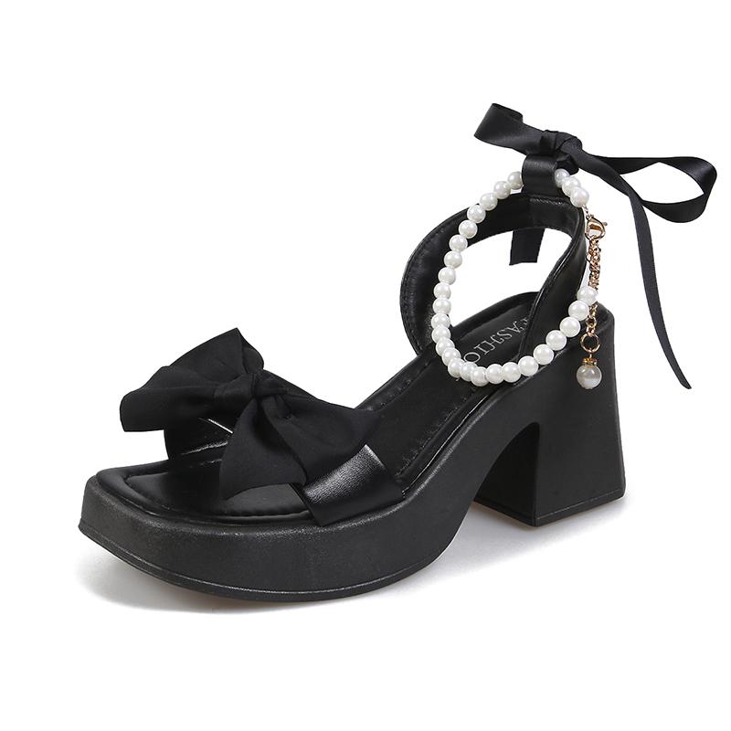 Girls shoes  shoe 2024 Summer New Girl Roman sandal Softness Child sandals pearl Princess shoe Sandal sandalias