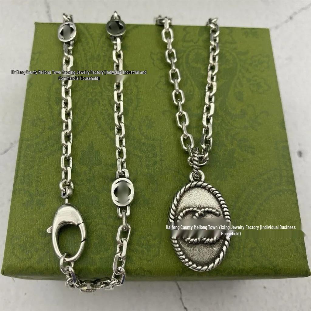 Винтажное ожерелье с двойным символом G, черепом и ключом: Унисекс Большой Размер, Смелая Любовь и Цепочка-свитер с Головой Тигра