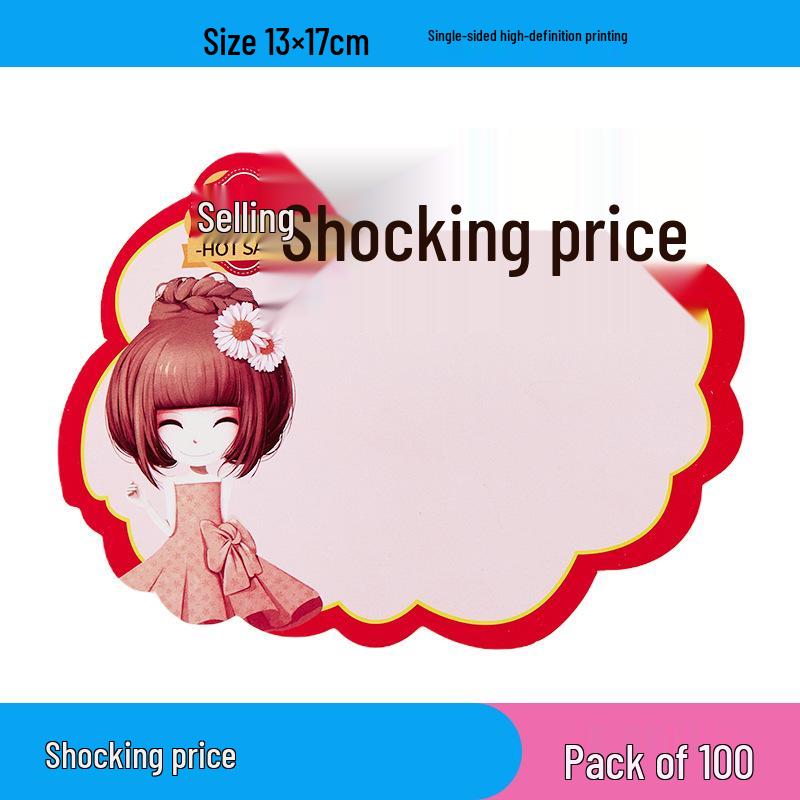 Large Cute Price Tags - 100 Sheets for Clothing, Convenience, and Fruit Stores