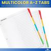 1InTheOffice Alphabet Dividers for 3 Ring Binder, Binder Dividers with Tabs Alphabetical, 2 Pack