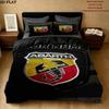Custom Name Abarth Pattern Bedding uilt Set uilt Cover Pillowcase Home Decoration Birthday Gift(1*duvet cover + 2*pillowcase without core)