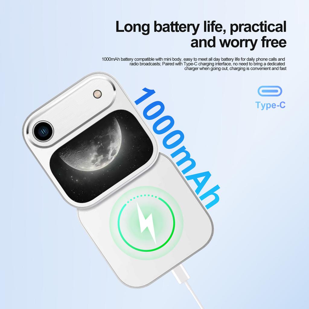 I17 Air Mini Складной мобильный телефон 2G GSM 1,77-дюймовый дисплей Магический голос Быстрый набор FM-радио 2 SIM-карты Маленькие квадратные мобильные телефоны