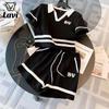 Trendy Women's Summer 2025 Sporty Street-Style Two-Piece Set with Casual Shorts