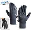 Gobygo Зимние ветрозащитные перчатки Водонепроницаемые Утепленные Велосипедные перчатки Теплые Противоскользящие Сенсорный экран На открытом воздухе Спорт Бег Мужчины Женщины