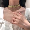 Вышитый Цветочный Чокер Женский Винтажный Бохо Цветочный Ожерелье Регулируемый Ромашка Роза Вышивка Чокер для Свидания Вечеринки Праздника