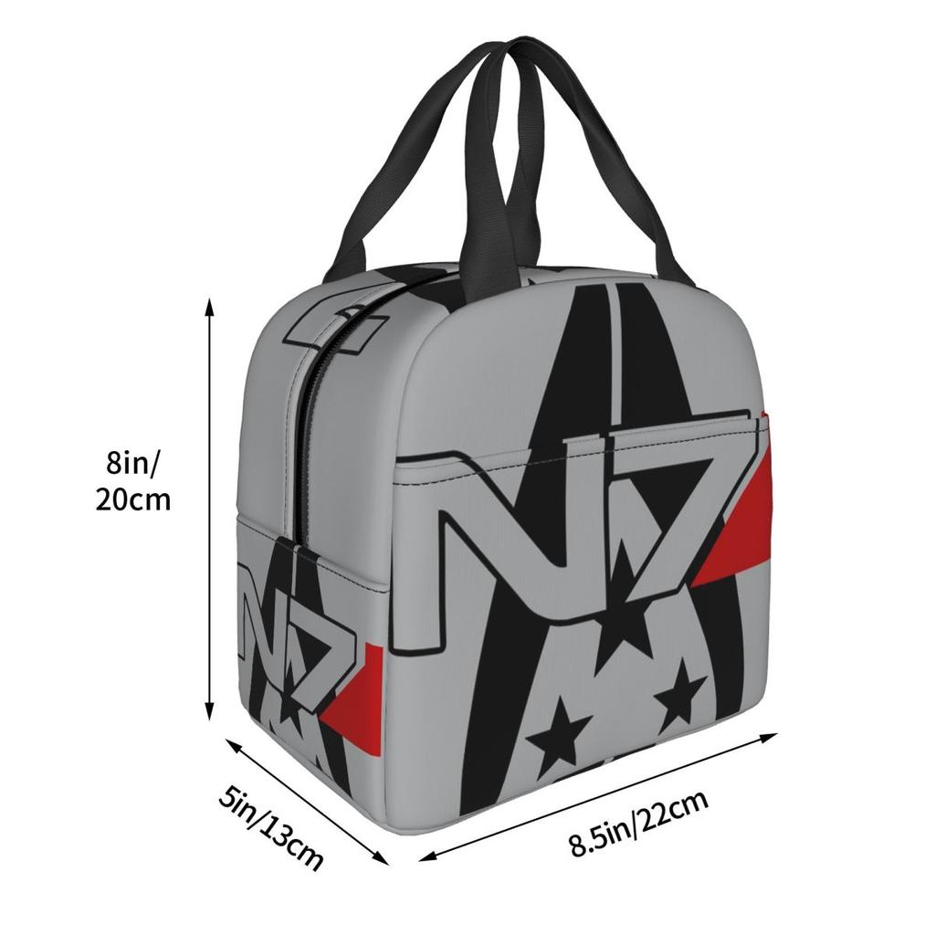 Mass Effect N7 Alliance Insulated Lunch Bag for Kids School Cooler Thermal Food Box Tote Leakproof Lunch Boxes Container