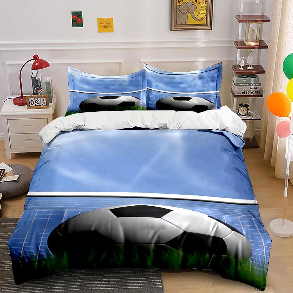 Soccer ball and grass. Bedding sets Duvet cover sets Duvet covers Pillowcases(1 * Duvet Cover 2 * Pillowcases without duvet insert)