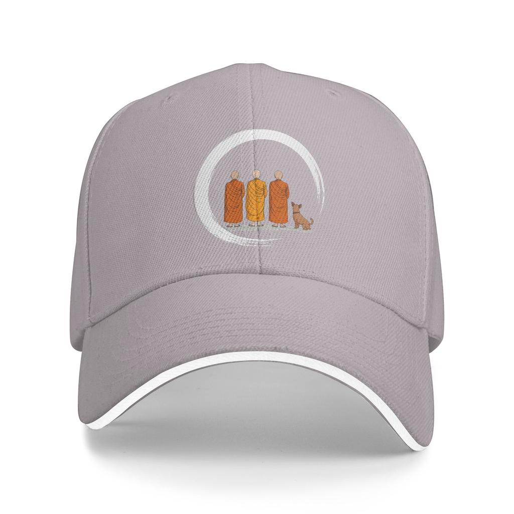 Peace Walking Monks Minimalist Zen Art Baseball Cap Outdoor Gym Sun Visor Trucker Hat Men Women Fashion Print Snapback Cap