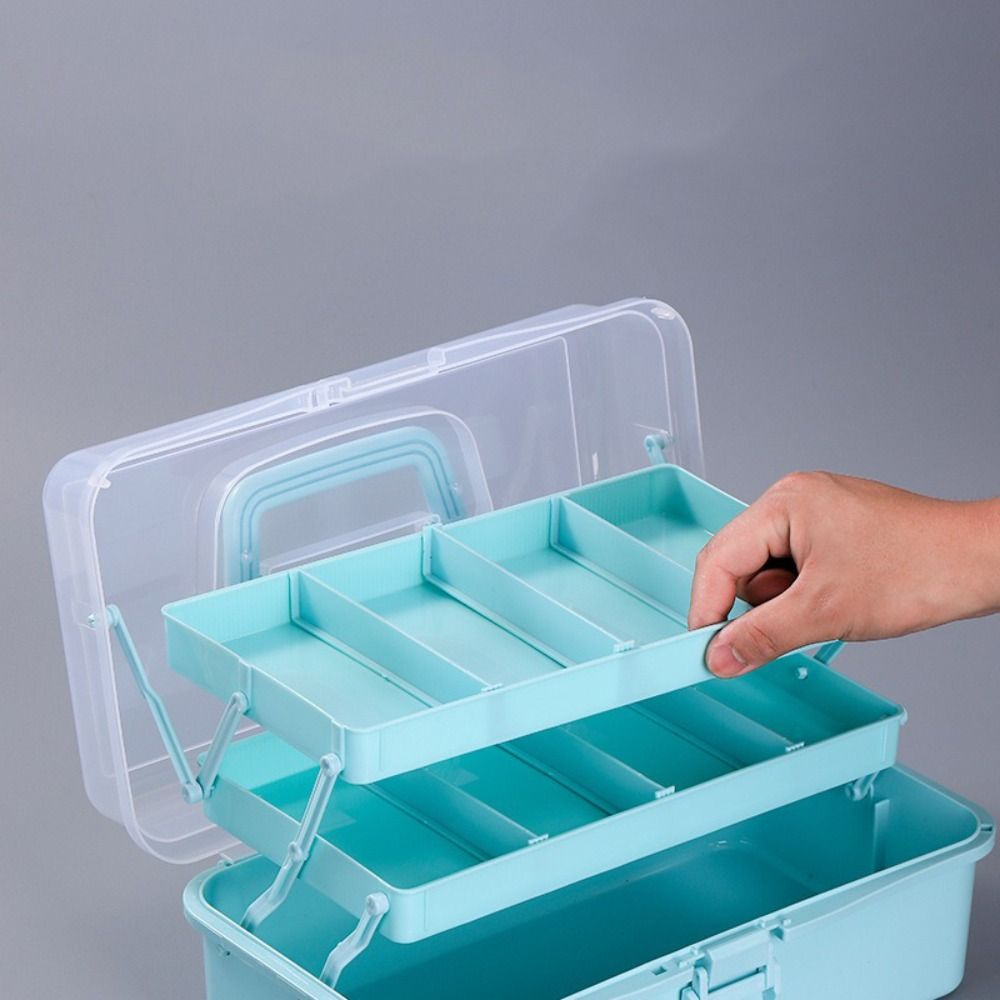 Пластиковый ящик для хранения рукоделия Трехслойный переносной ящик для инструментов Новый ящик для хранения швейных принадлежностей