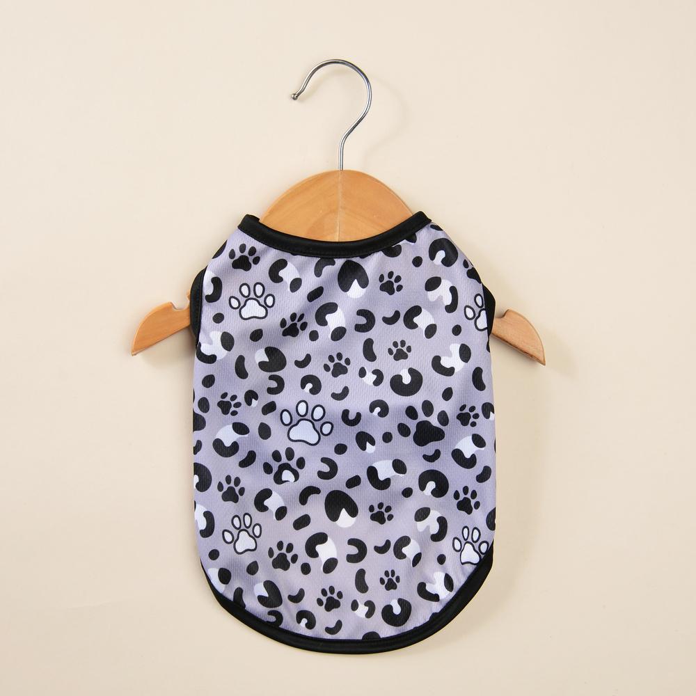 Одежда для собак с леопардовым принтом, летняя дышащая жилетка, футболка для маленьких собак, кошек, мягкая одежда для щенков, костюм для чихуахуа