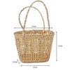 With Handle Straw Woven Basket Picnic Props Storage Basket Practical Tea Cup Cover