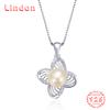 Линдон Стерлингового Серебра 925 Классическое Женское Ожерелье Кулон Циркон Модный Подарок