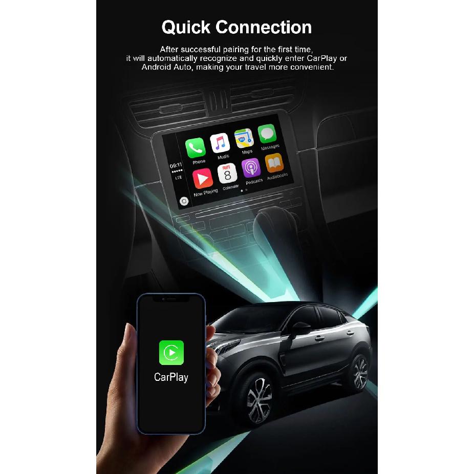 TIMEKNOW Wireless CarPlay Android Auto Adapter Wireless Car play Ai Box USB Dongle For Apple Iphone Android Phone Auto Connect