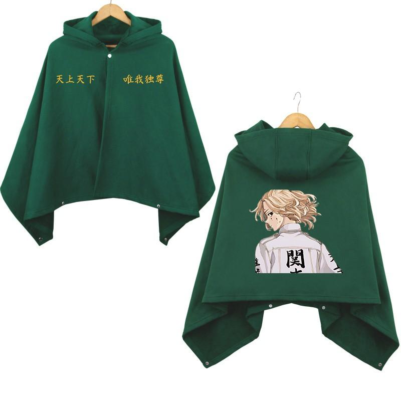 Tokyo Revengers Manjiro Sano Ken Ryuguji Cloak Anime Cosplay Blanket Hoodie Winter Fleece Cape
