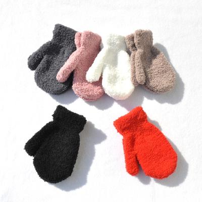 Новые детские варежки для детей 5-11 лет, перчатки для новорожденных, мохеровые плюшевые толстые перчатки для мальчиков и девочек, зимние аксессуары для детей