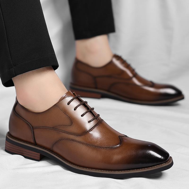 Men's Casual Leather Shoes Gentleman's Business Classic Style Work Office Dress Adult Suit Shoes Plus Size Quality Shoes New