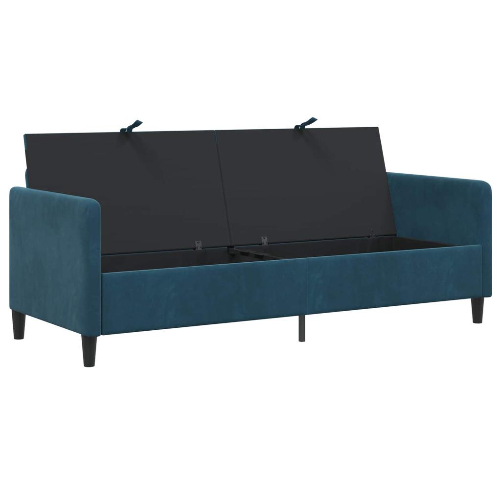 Blue Storage Sofa 192 x 78 x 87 cm Polyester