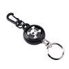60cm Steel Wire Rope Retractable Carabiner Survival Keychain   Key