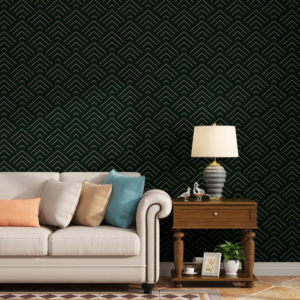 Водонепроницаемый влагостойкий европейский современный 40см наклейка на стену утолщенные фоновые обои украшение комнаты спальня полосы