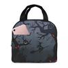 Halloween In The Forest Lunch Bag Box Bats Animals Children Aluminum Foil Portable Lunchbox