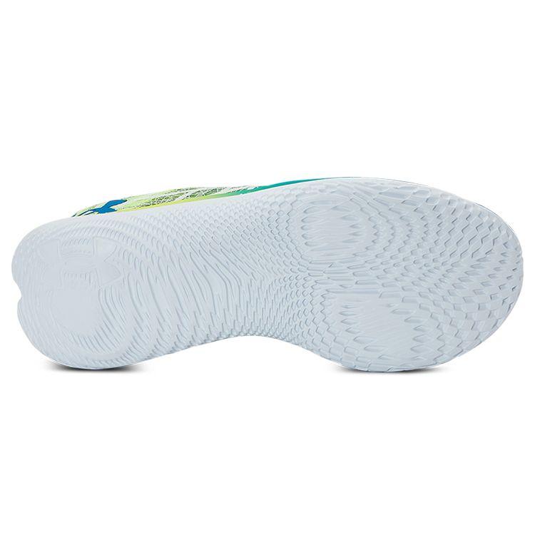 Under Armour Flow Velociti Wind 2 Удобная ткань Низкий верх Повседневные кроссовки для бега Мужские кроссовки Бело-зеленые 3025652-101