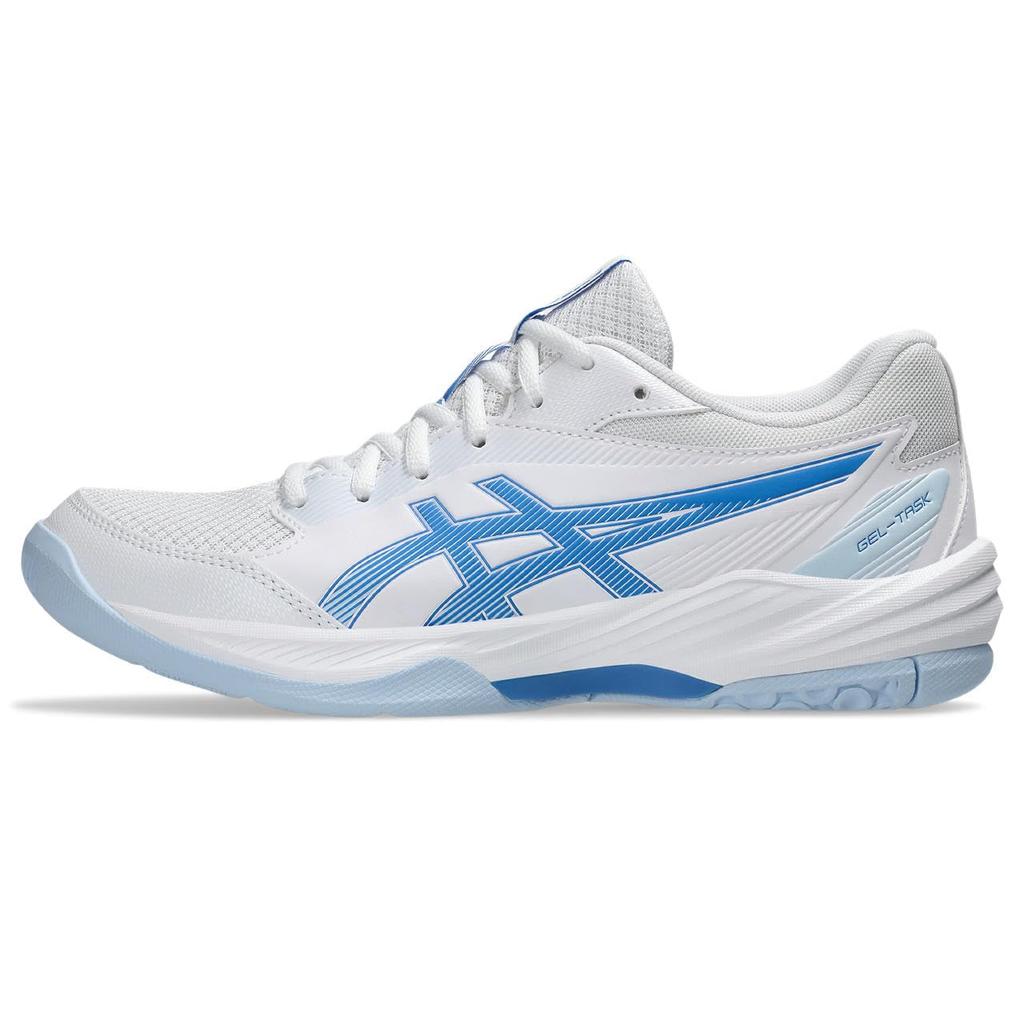 Кроссовки для зала 4 1072A106 102 см E [Asics] GEL-TASK Женские (Белый/Голубой берег) +25,5
