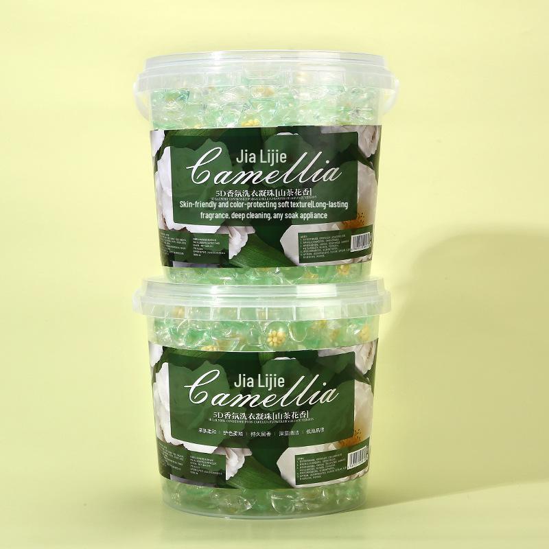 Капсулы для стирки Camellia 5-в-1: Стойкий аромат и мощное удаление пятен в концентрированных пятикамерных капсулах