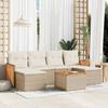 VidaXL Garden Lounge Set with Cushions 7 Pcs, Patio Sofas, Patio Furniture Set, Outdoor Furniture, Beige 3227906