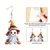 Halloween Acrylic Ghost Pumpkin Earrings Cute Party Accessories Lightweight Durable Costume Jewelry for Women