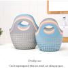 Plastic Bath Basket Handheld Shower Basket Portable Laundry Basket  Bathroom