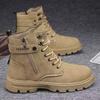 Men's Works Boots Spring Autumn Anti-slip Waterproof Male Sneakers Desert Tactical Boots Outdoor Travel Wear-resistant Man Shoes