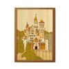 KINOWA Wooden Painting Original Handmade Kit Castles of the World Germany Made In Japan "Neuschwanstein Castle"