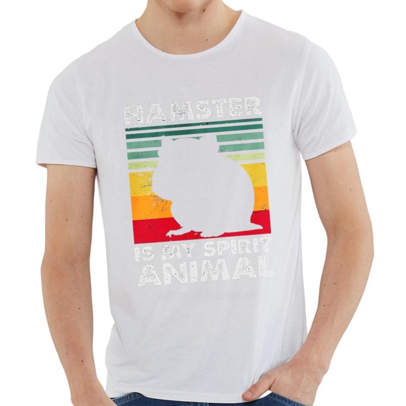 men brand tshirt Fashion summer Unisex tshirt Hamster Is My Spirit Animal Short Sleeve Comfortable Round Neck Teeshirt