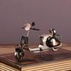 Handmade Iron Motorcycle Model Ornaments Retro Motor Figurine Iron Decoration Motorbike Prop Vintage Home Decor Shooting Props
