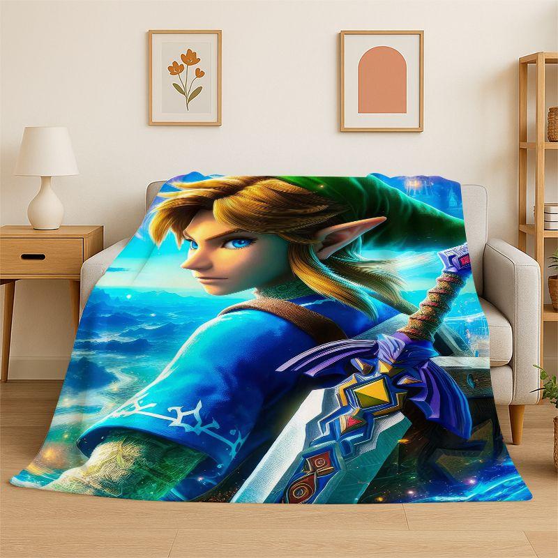 Classic Z-Zelda Cartoon Games Soft Flannel Throw Blanket,Cozy Blanket for Bed,Couch,Sofa,Bedroom,Living Room,Picnic Camping
