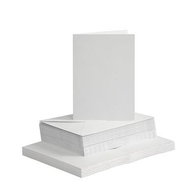 Открытки с конвертами - CREATIV COMPANY - 10,5 x 15 см - 50 наборов - Белый - Смешанный