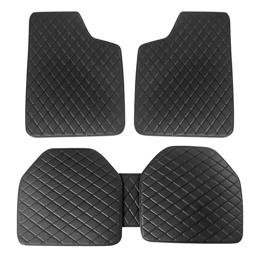 5Pcs Universal Leather Car Floor Mats Auto Foot Carpet Protector Automobile Interior Carpet Non-Slip Waterproof Floor Mats