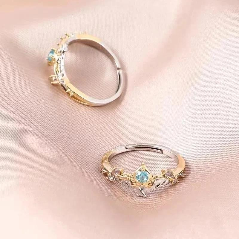 Аниме Игра Genshin Impact Странник Тематическое Косплей Кольцо Унисекс Регулируемое Открывающееся Кольца-Подвески Ювелирные Аксессуары Подарки