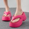 Thick Bottom Eva Women's Flip Flops 2025 Summer Beach Chunky Platform Sandals Women Lightweight Non Slip Clip Toe Wedge Slippers