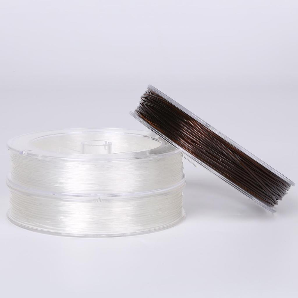 Эластичная леска Прозрачная хрустальная бисерная нить для изготовления браслетов и ожерелий своими руками