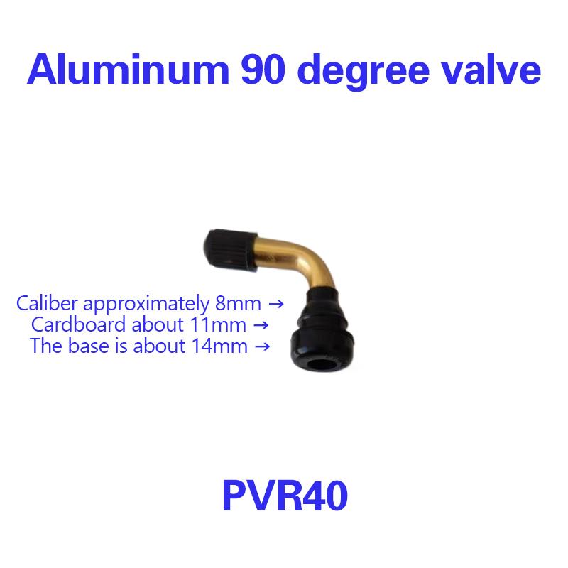 2Pcs Tire Valve Stem Pvr70 Pvr60 Pvr50 Pvr40 Bent 45 Degree Angled Snap-In Rubber Base For Scooter Motorcycle Moped Atv