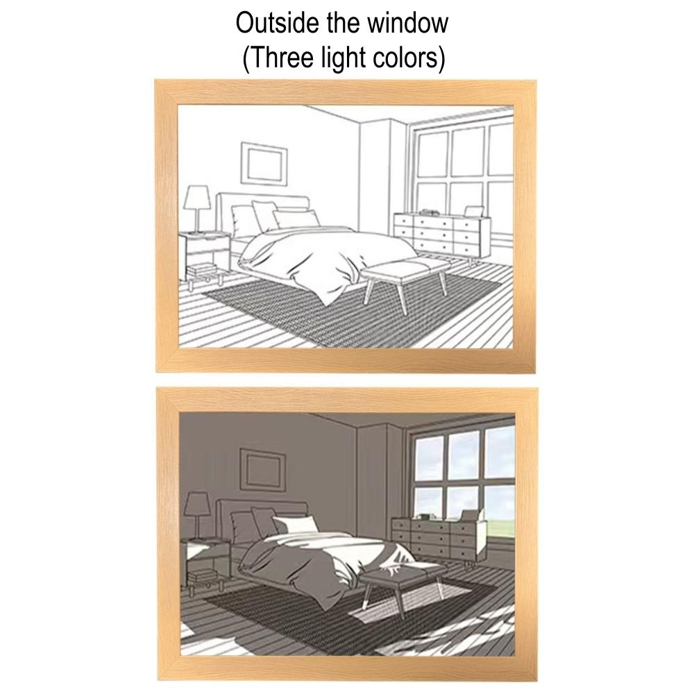 USB прикроватный светильник, светодиодное освещение, живопись, художественная лампа, домашний декор, солнечный свет, ночник, креативный подарок на день рождения, Рождественский подарок