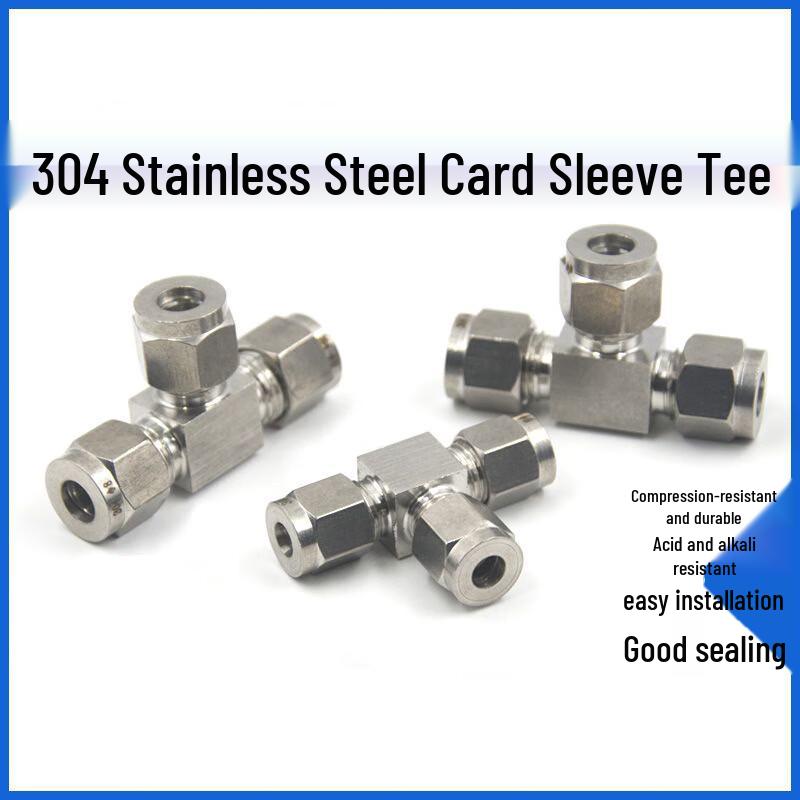 Stainless Steel T-Type Double Ferrule Tee Connector