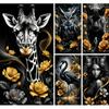 Большой размер Мозаика Сделай сам Полные наборы для рисования бриллиантами Искусство Жираф Сова Леопард Картина Вышивка Крестом Стразы