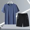 Summer Men's Casual Suit Shorts Short-sleeved Youth Popular Round Neck Sports Suit Body-building Morning Running Suit