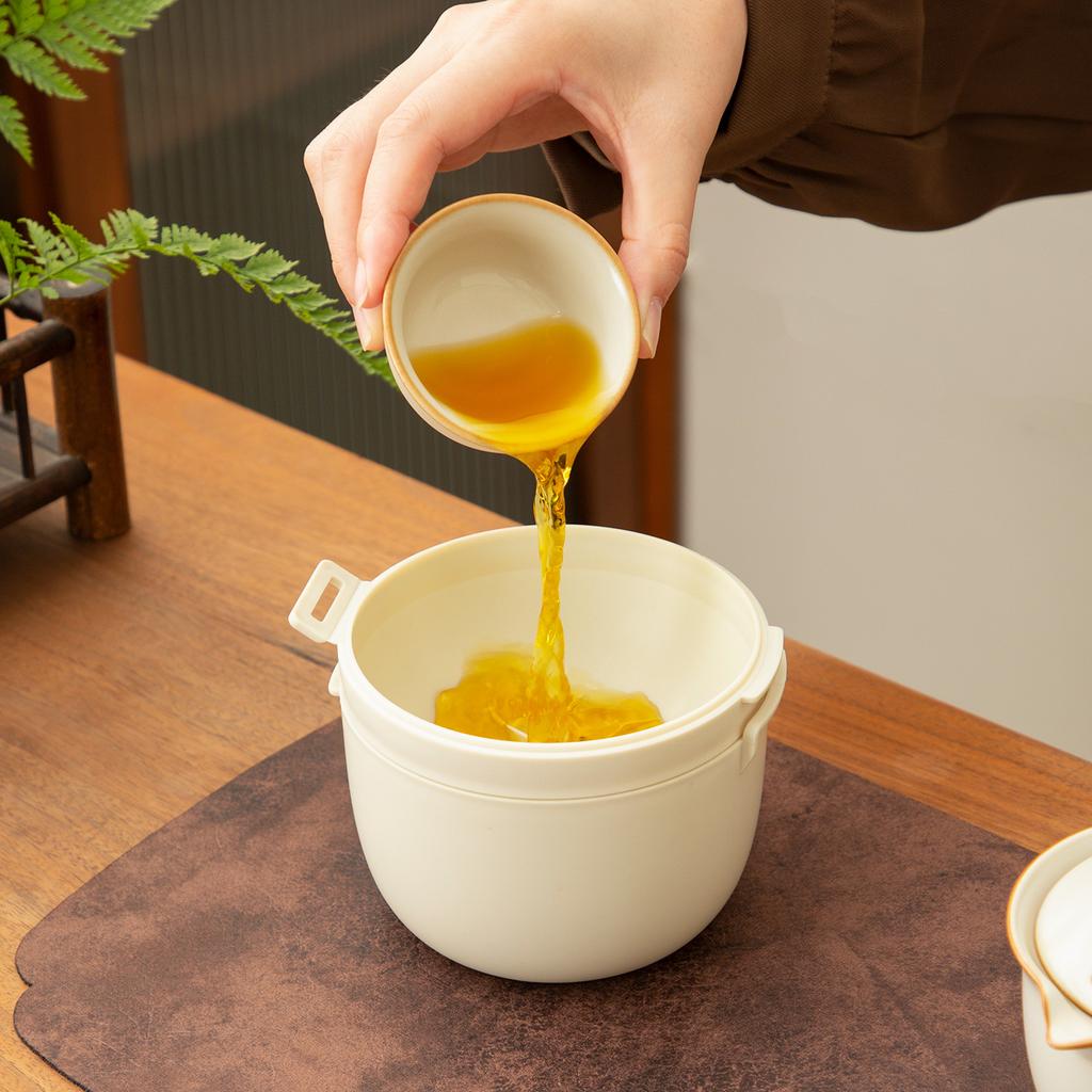 Huang Ru Kiln Portable Travel Tea Set Kuaike Cup High Value Advanced Sense Souvenir Business Event Gifts